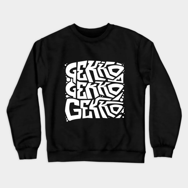 Triple Gekko (White) Crewneck Sweatshirt by Edlogan